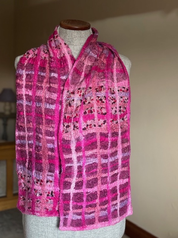 Nuno Silk Scarf in pinks